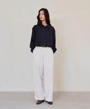 Classic Pintuck Slacks (Ivory)