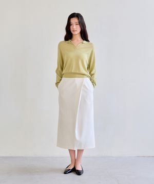 Chic Wrap Skirt (Ivory)