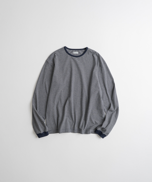 CREWNECK STRIPE L/S SHIRTS grey/navy