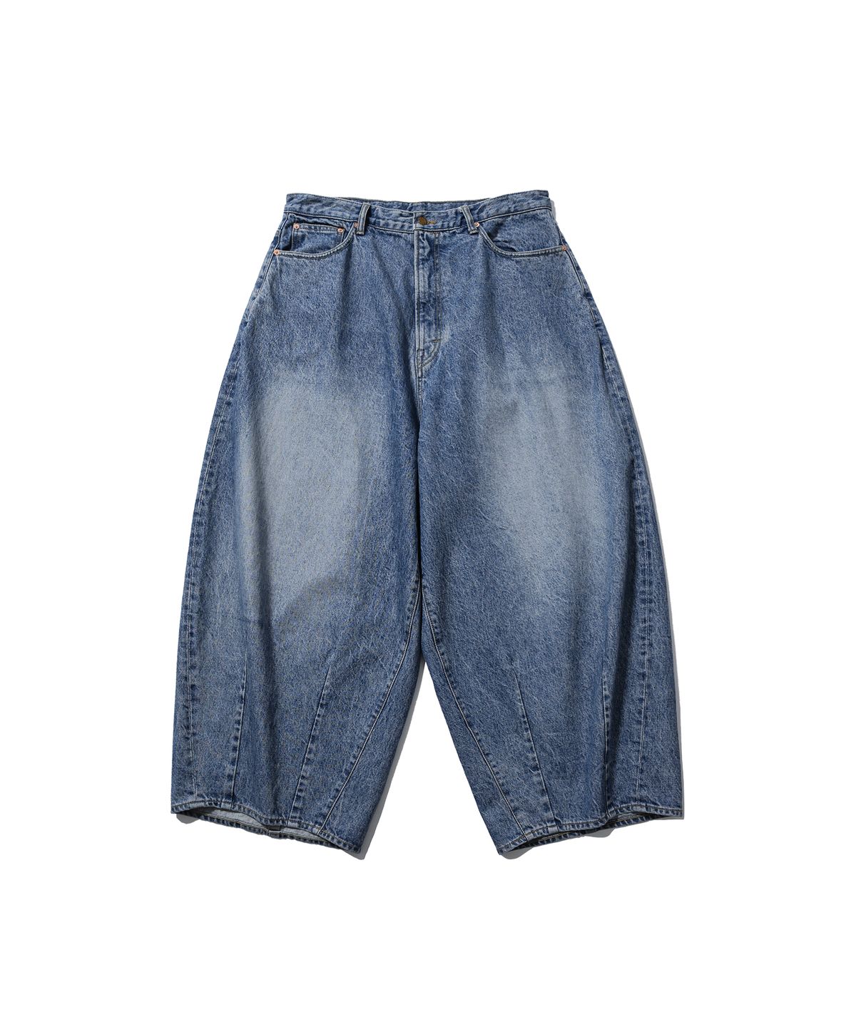 앵글런(ANGLAN) Washed Denim Balloon Pants - Japan Fabric Edition