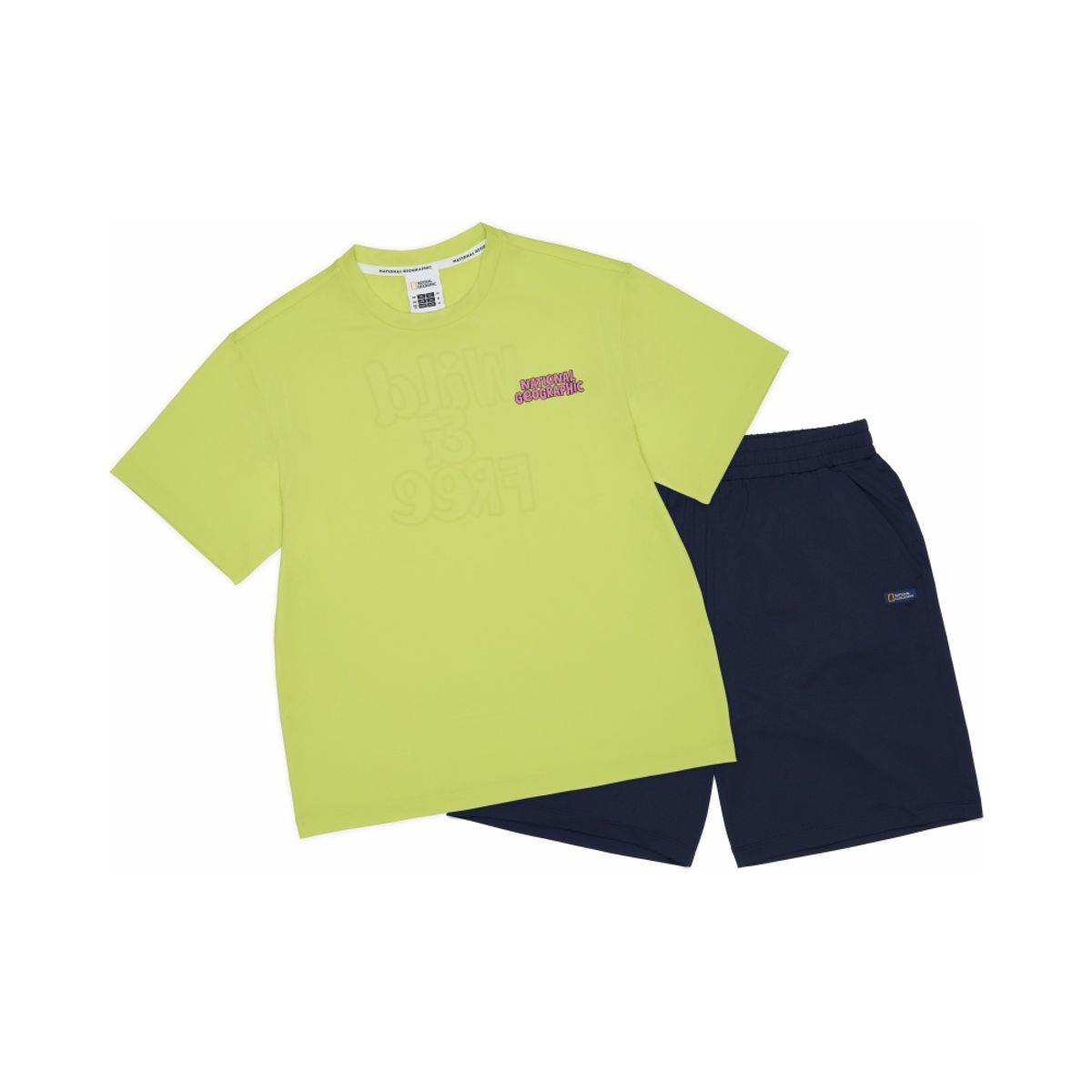 내셔널지오그래픽 키즈(NATIONAL GEOGRAPHIC KIDS) K262UPB902 에어로쿨 5부 상하 SET LIME