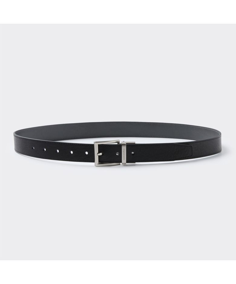 Black Leather Reversible Belt CAABX26103BKX