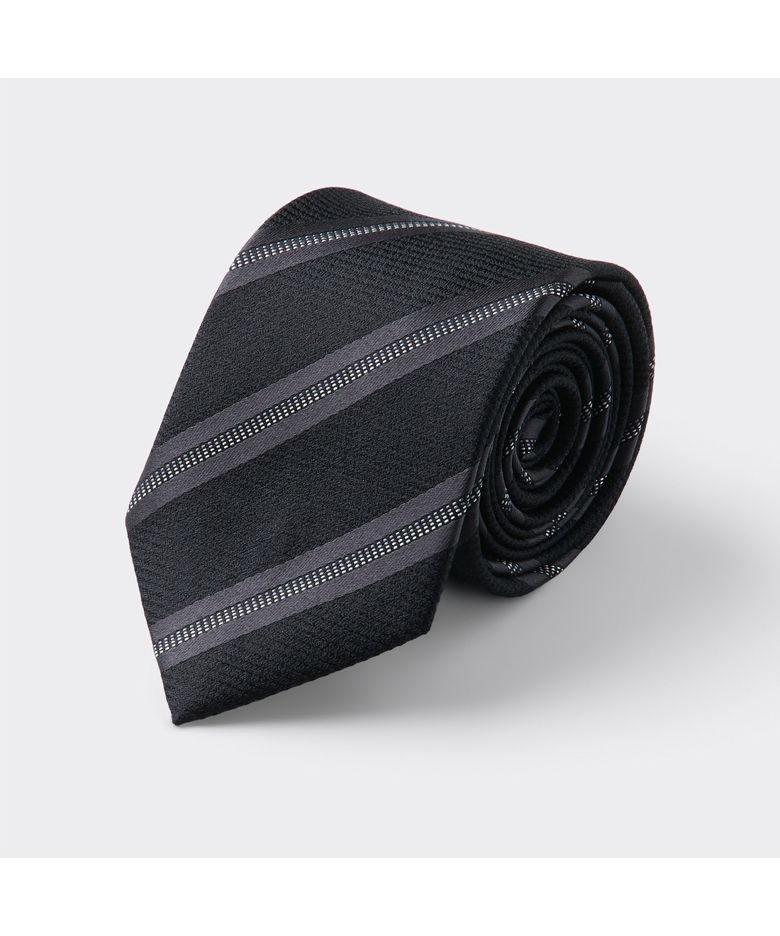 Black Stripe Tie CAAIX26104BKX