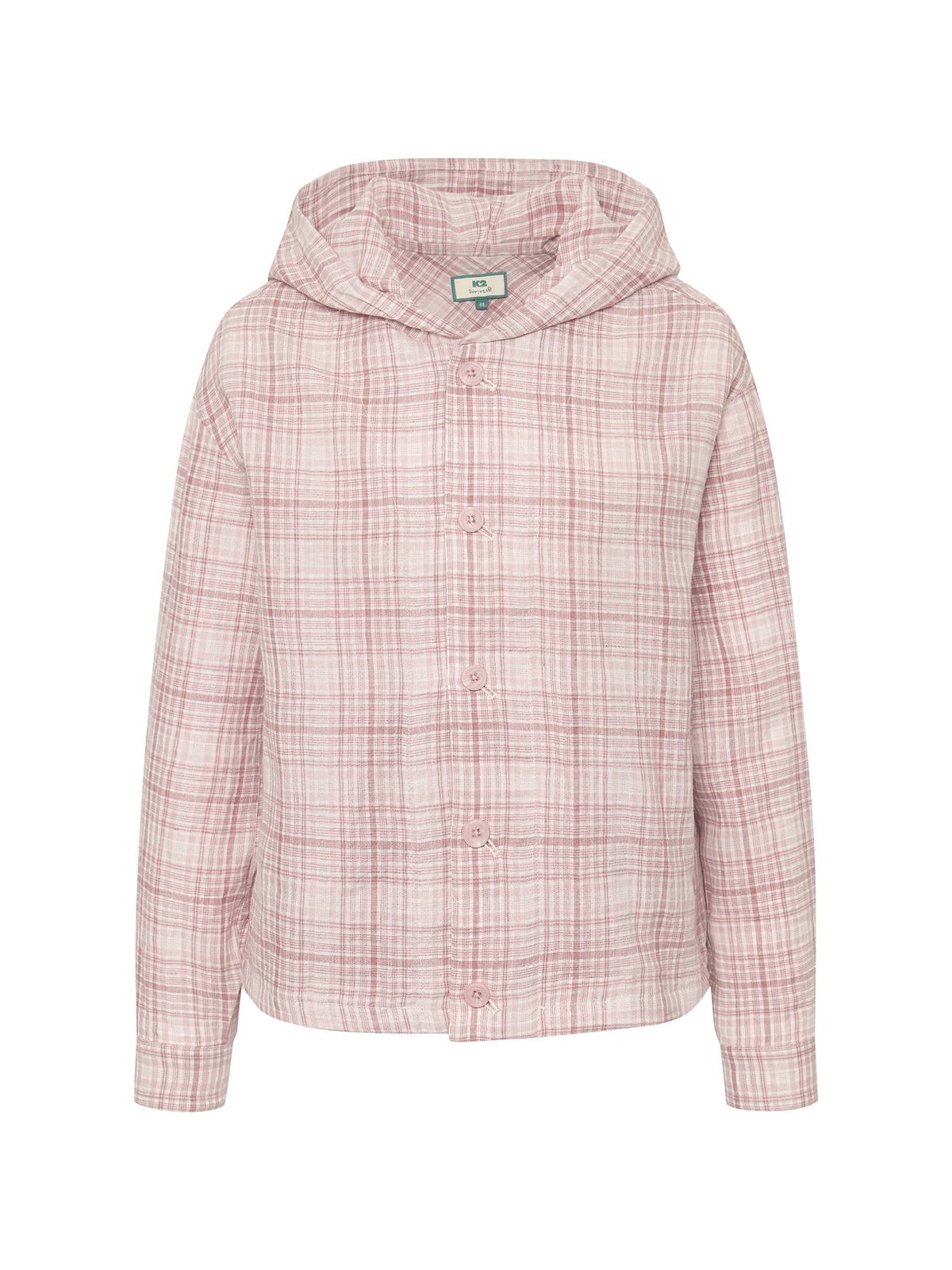 케이투(K2) FOR:REST 썸머 체크 셔켓 W_Greyish Pink