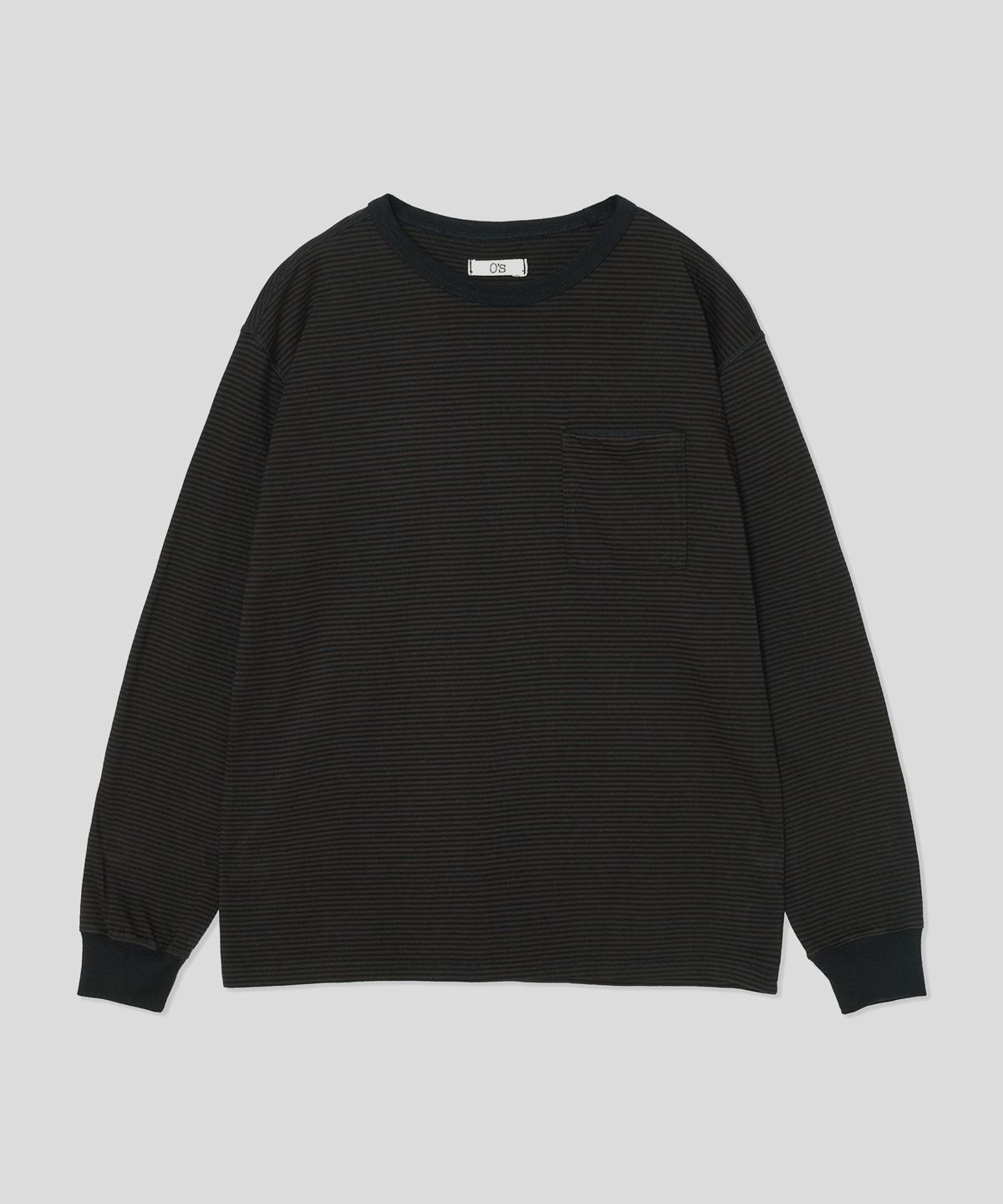 온셋(ONSET) STEADY STRIPE LONG SLEEVE T SHIRTS (BlACK/BROWN)