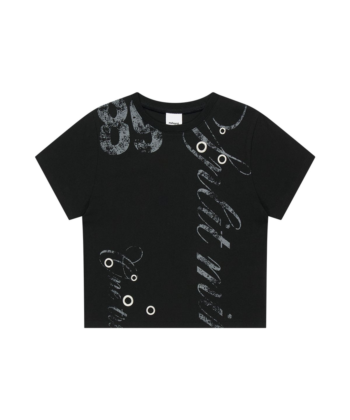 마하그리드(MAHAGRID) TRUTH EYELET TEE BLACK(MG2GMFT543A)