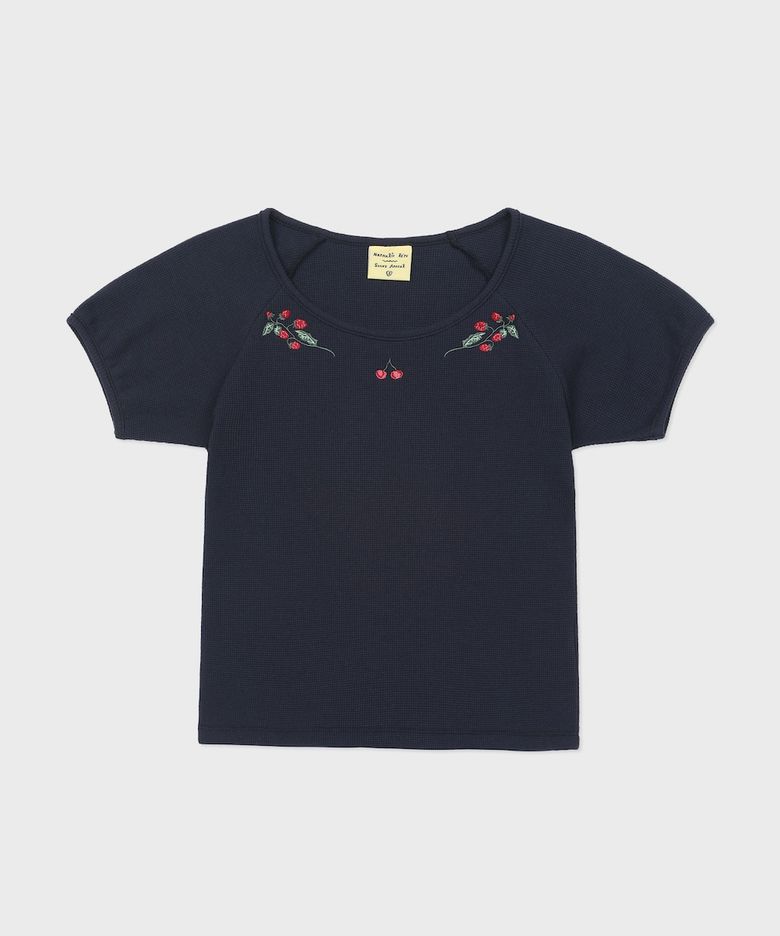 NAT embroidery t shirt berry cherry