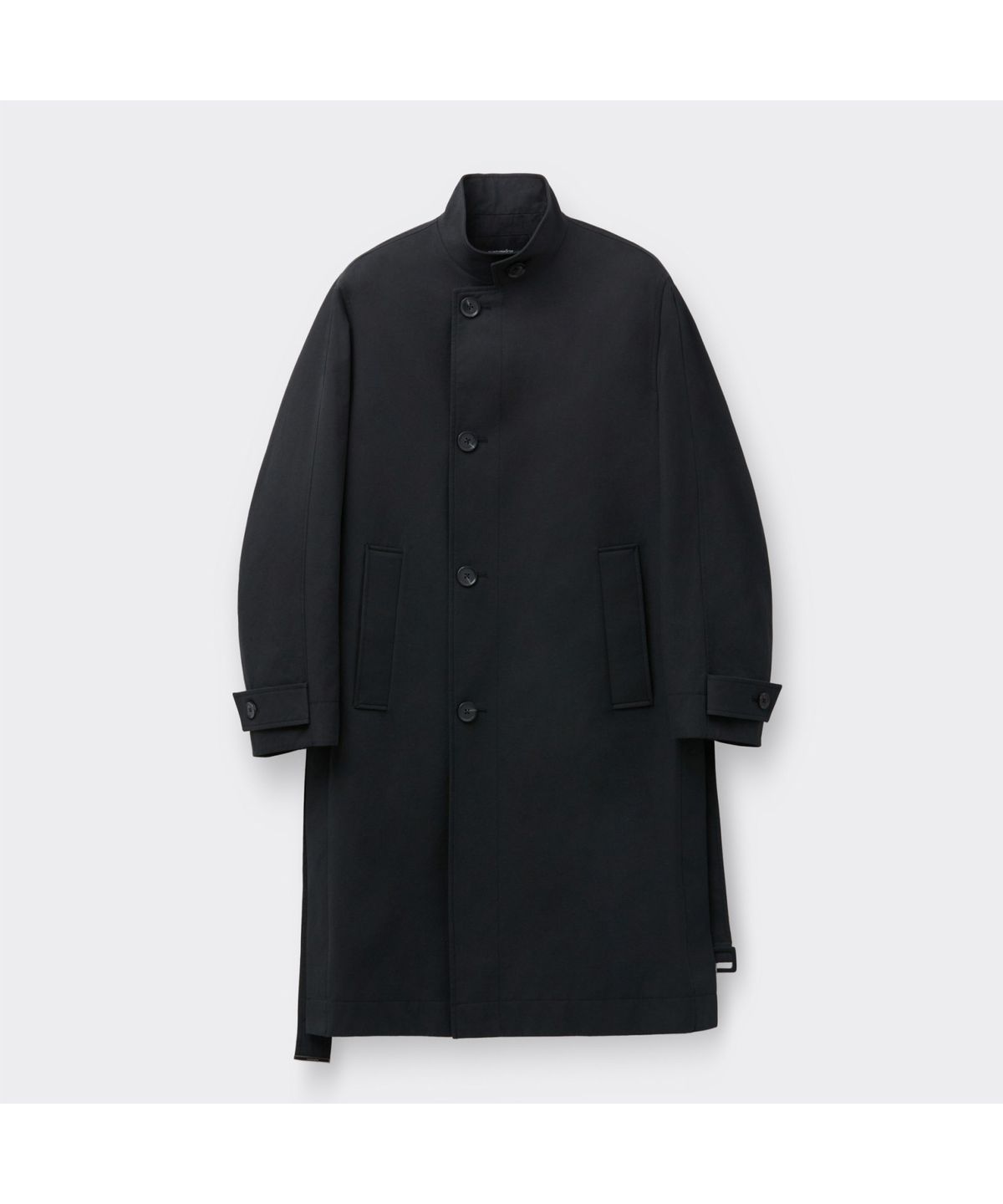 커스텀멜로우(CUSTOMELLOW) Black Highneck Trench Coat CWCAS26111BKX