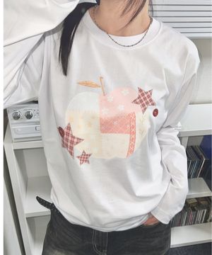 패치 애플 오버핏 롱슬리브