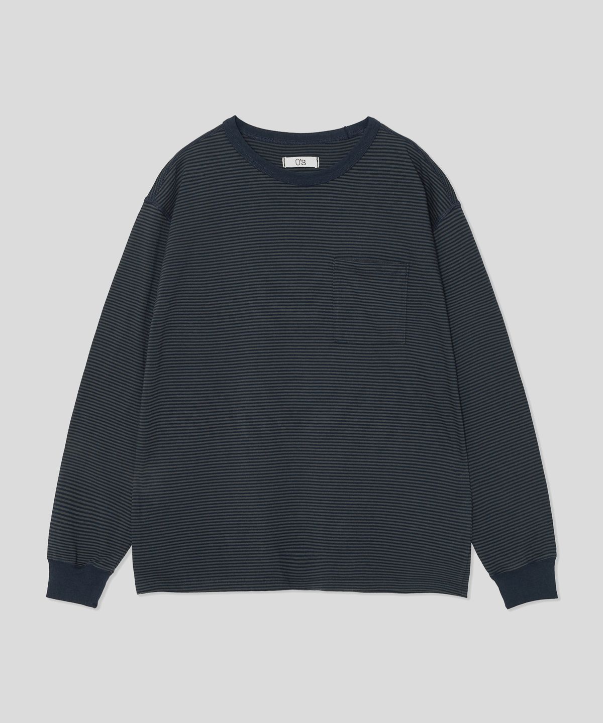 온셋(ONSET) STEADY STRIPE LONG SLEEVE T SHIRTS (NAVY/CHARCOAL)