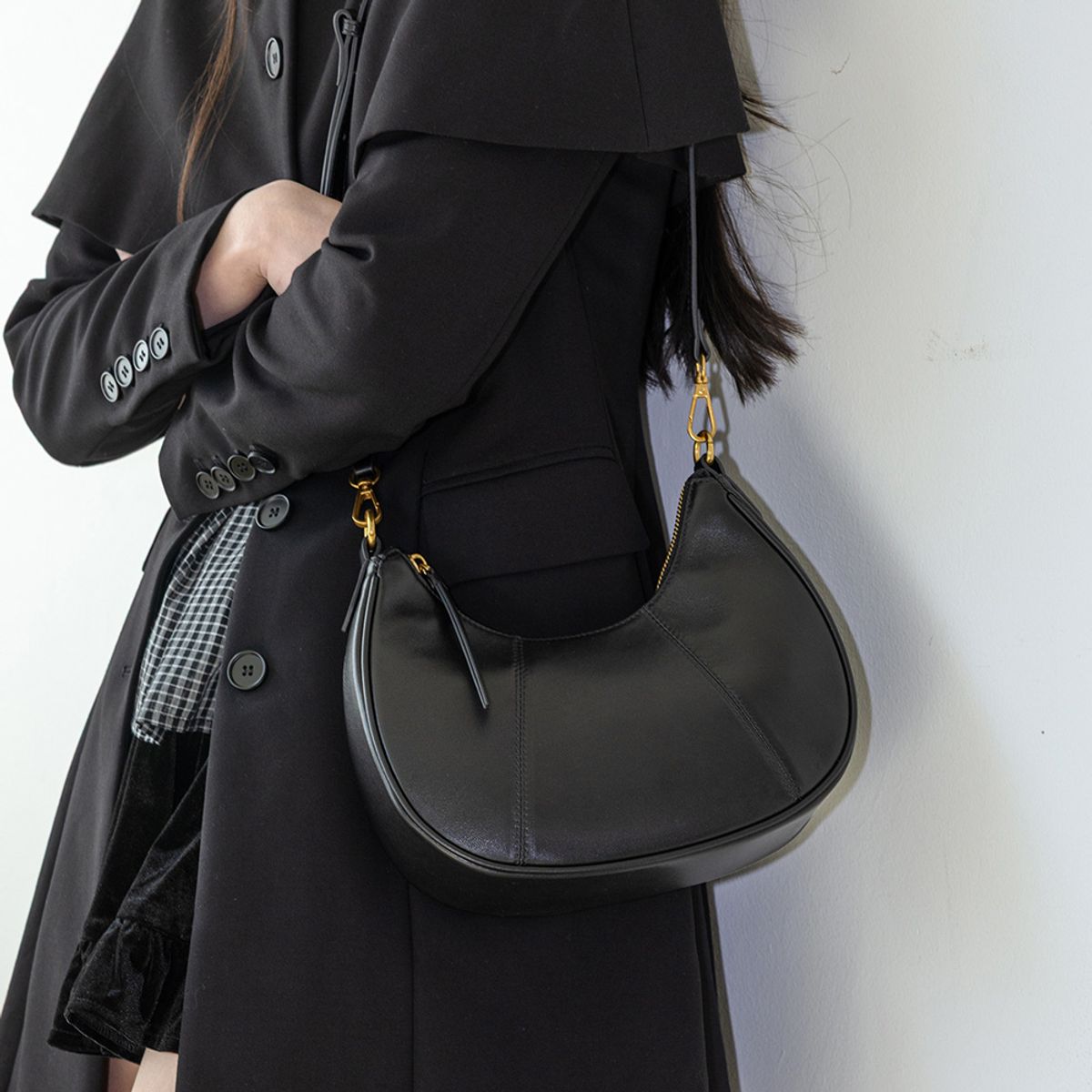 랭썬(LANGSON) LS_Half-moon shoulder bag_3color