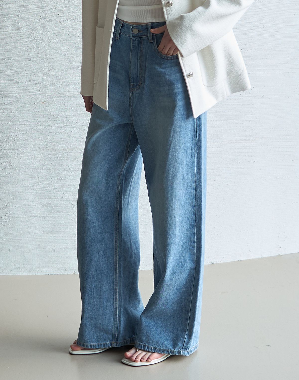 누토프(NUTOFFE) Wide Denim Pants_Blue