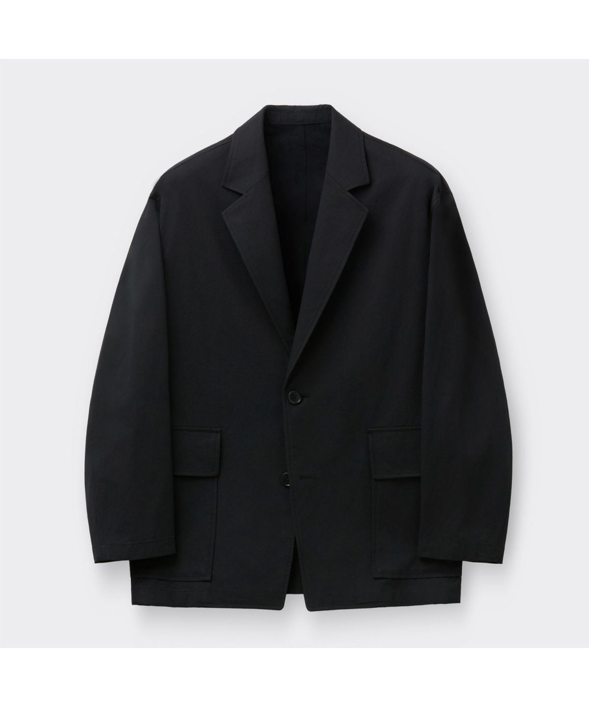 커스텀멜로우(CUSTOMELLOW) Black Oversized Fit Cotton Setup Jacket CWJAS26241BKX