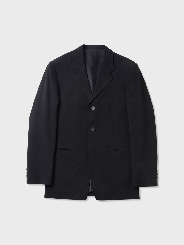 트로피컬 울 도비 테일러드 재킷 (BLACK)