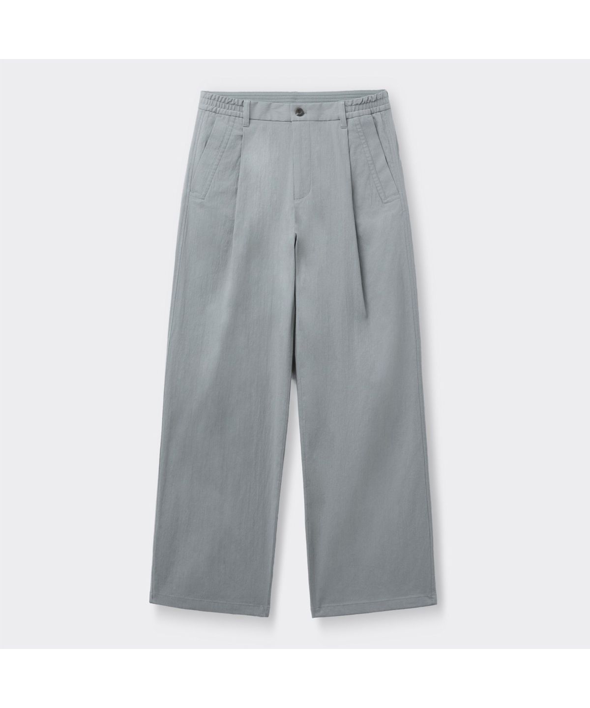 커스텀멜로우(CUSTOMELLOW) Grey Loose Fit Tucked Cotton Pants CWPAM26322GYX