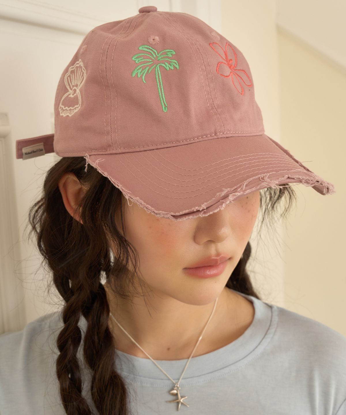 네이키드서프클럽(NAKED SURF CLUB) 알로하 워싱 볼캡 (Pink)
