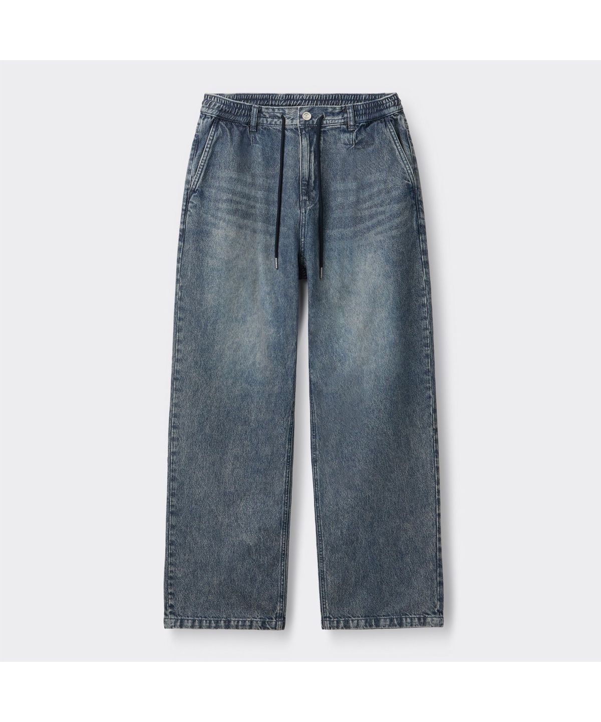커스텀멜로우(CUSTOMELLOW) Blue Loose Fit Drawstring Jeans CWPAM26385BUX