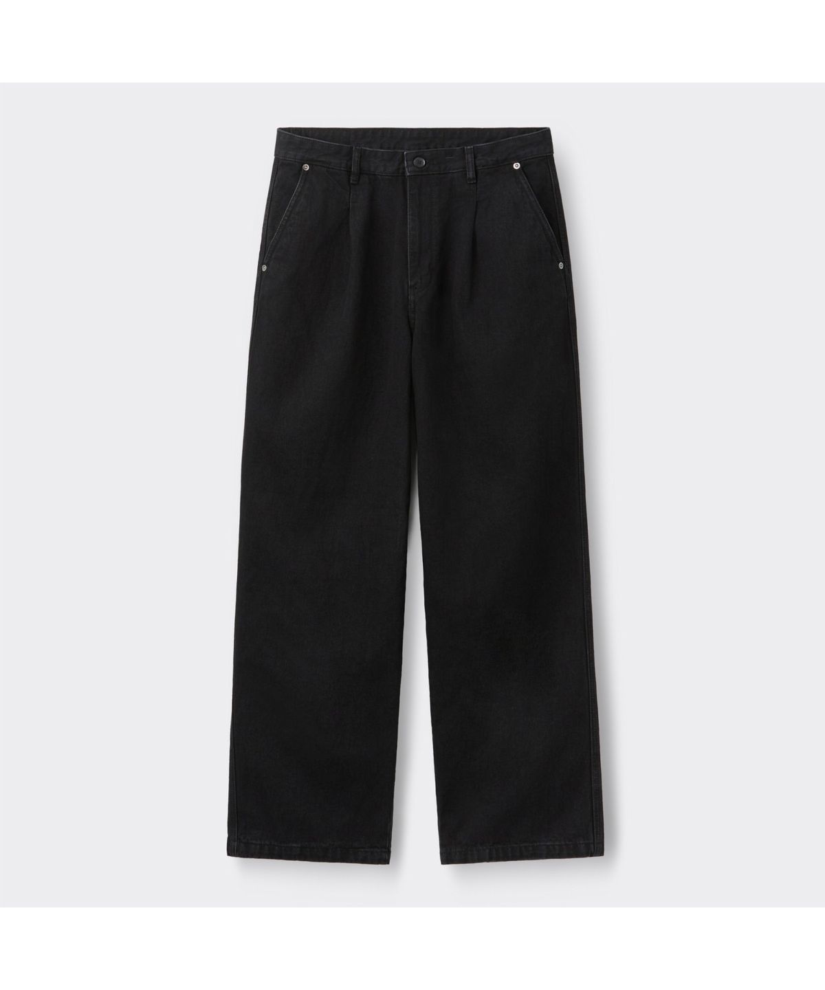 커스텀멜로우(CUSTOMELLOW) Black One Tuck Jeans CWPAM26390BKX