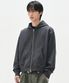 780G 솔리드 크롭 후디 집업-앤트러사이트 차콜-