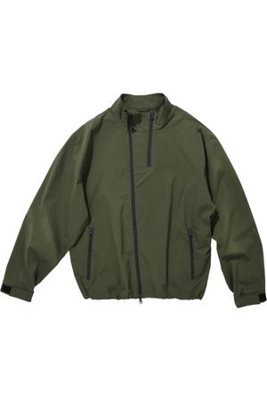DIAGONAL ZIP WINDBREAKER (KHAKI)
