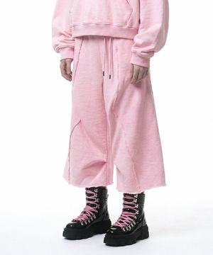 리파인드 오블릭 큐롯 팬츠 - 헤븐리핑크