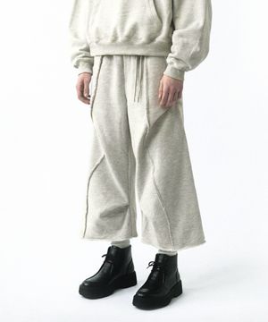 리파인드 오블릭 큐롯 팬츠 - 오트밀