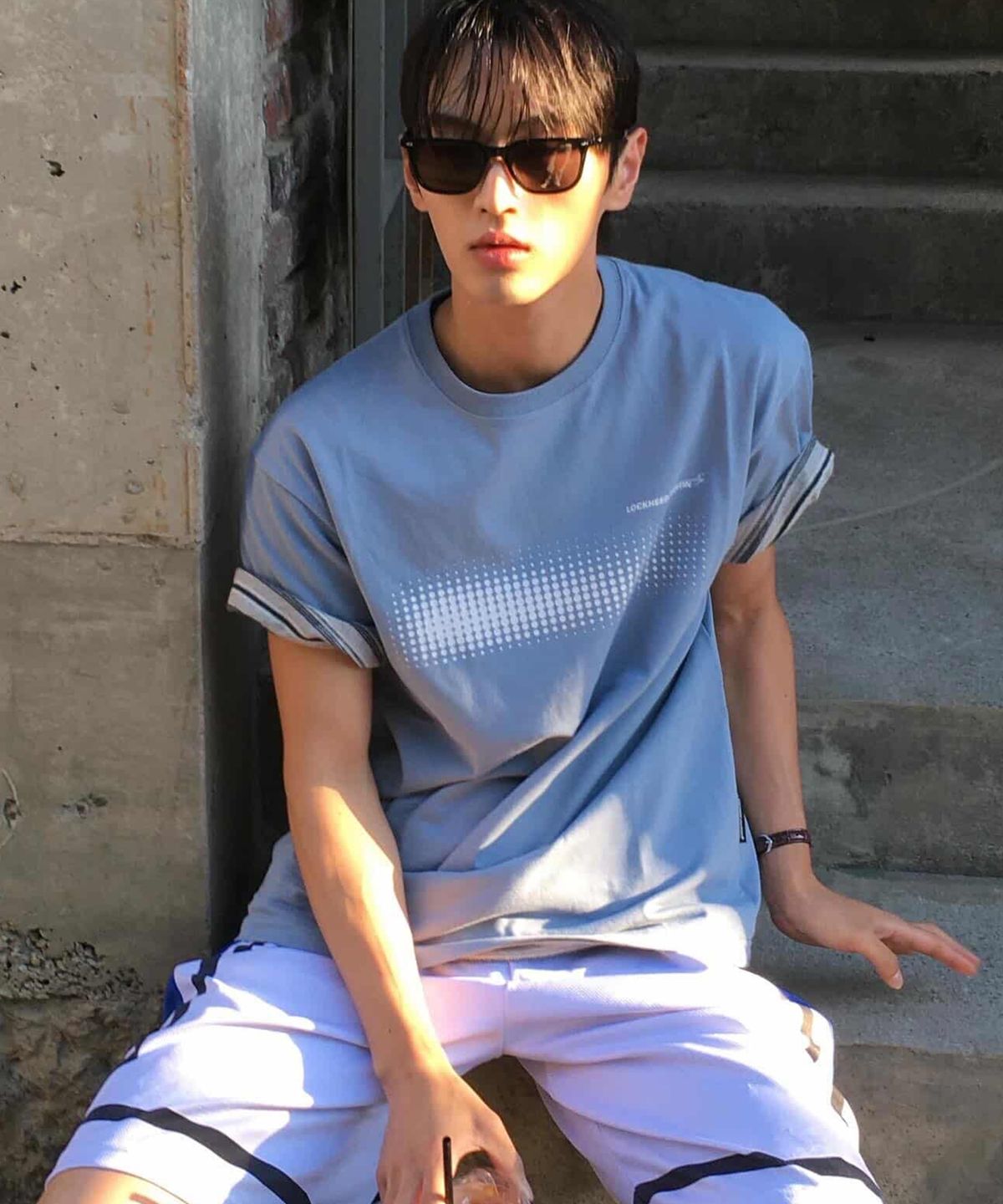 록히드마틴(LOCKHEED MARTIN) DOTS GRAPHIC PRINTED TS (BLUE)