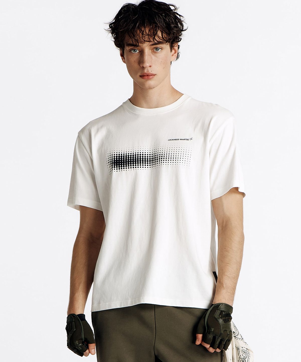 록히드마틴(LOCKHEED MARTIN) DOTS GRAPHIC PRINTED TS (L41UTS091OWH)