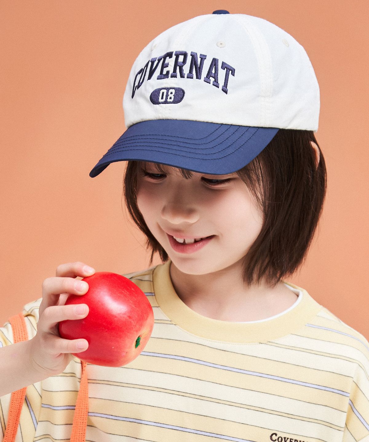 커버낫 키즈(COVERNAT KIDS) 아치로고 콤비 화섬 볼캡 아이보리 CK2602CA05IV