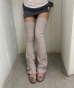 Everyday Stripe Leg Warmer Pink