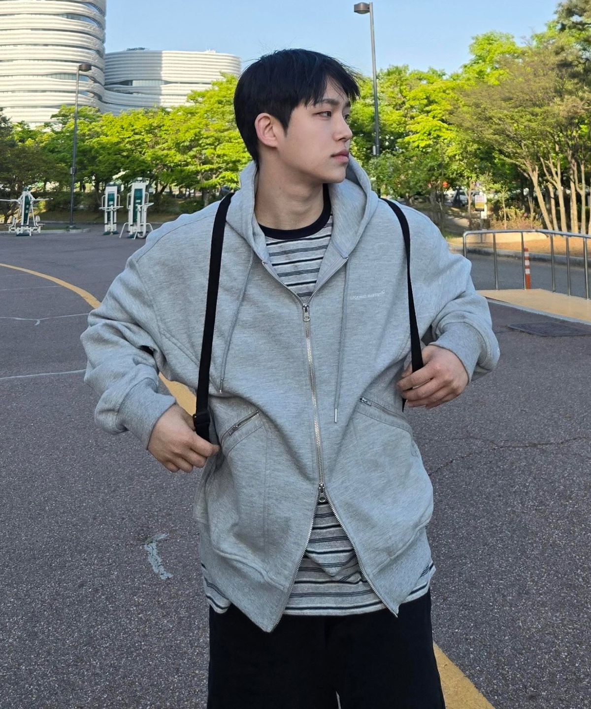 록히드마틴(LOCKHEED MARTIN) SLIT POCKET HOOD ZIP-UP (L41UTH011GRY)