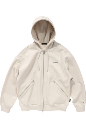 SLIT POCKET HOOD ZIP-UP (OATMEAL)