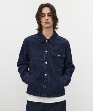 워시드 코듀로이 자켓 네이비