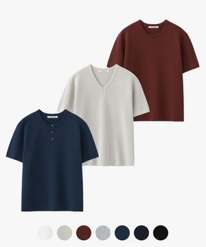 [수아레x패션플래닛] 에어리 크롭 워셔블 하프 니트