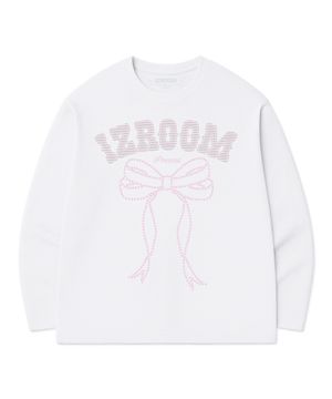 스트라이프 리본 오버핏 롱슬리브