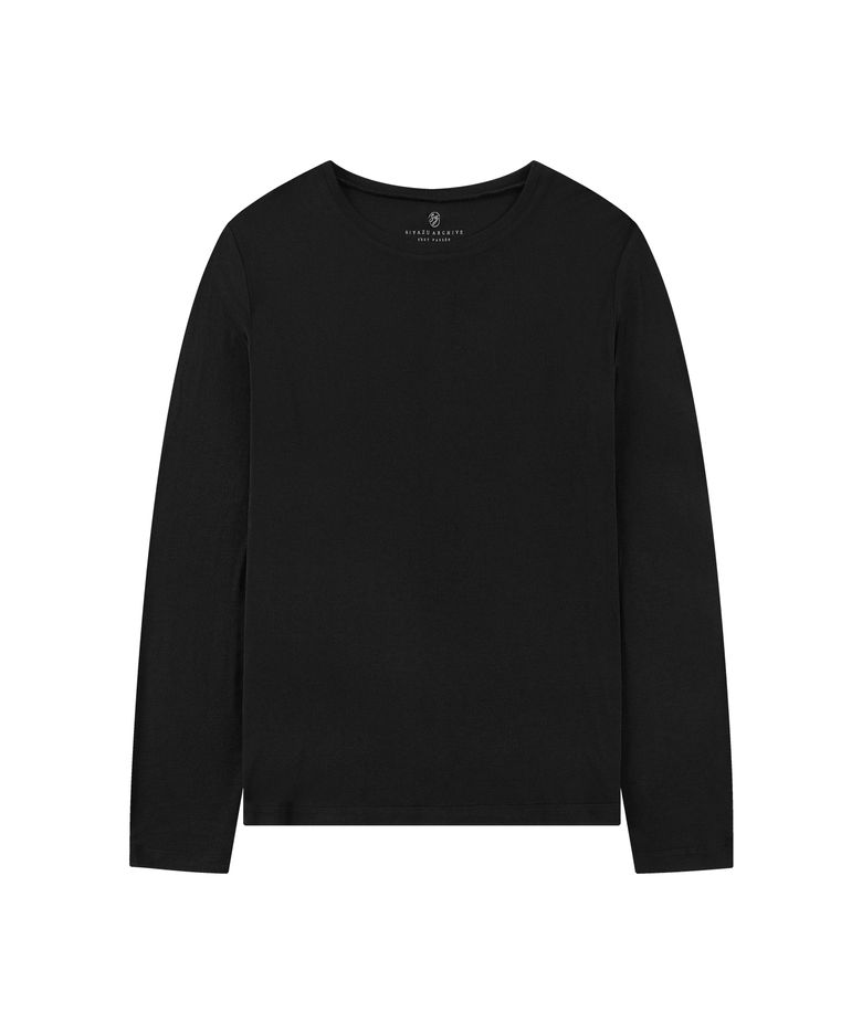 SITP5253 실키 루즈 핏 티셔츠_Black
