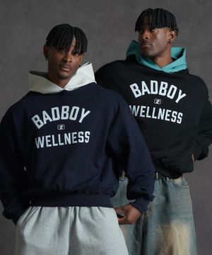 [2PACK] 오버핏 크롭 배드보이 후드 티셔츠 (3COLOR)