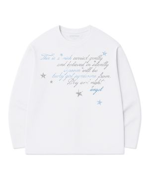 럭키 스크립트 오버핏 롱슬리브