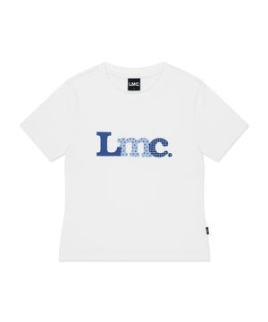 WM PATCHWORK LOGO CROPPED TEE white