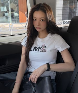 [경은 착용] WM BUNNY OG CROPPED TEE white