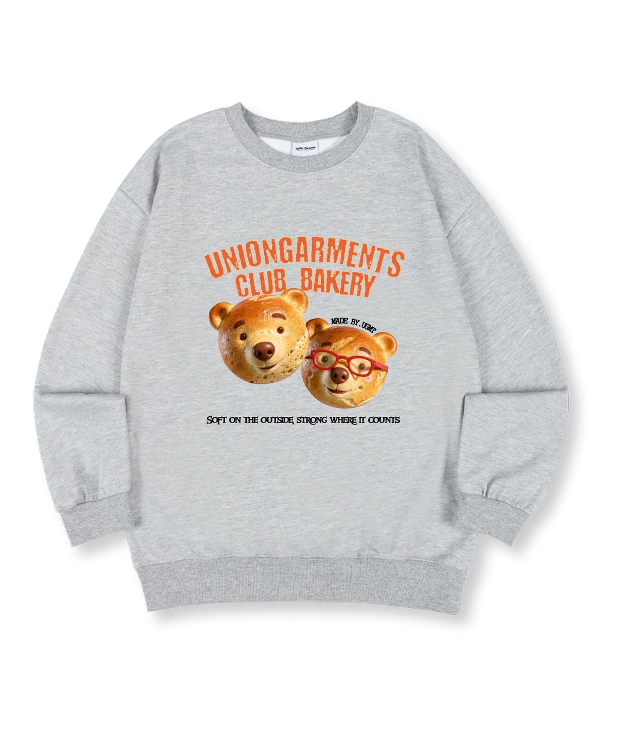 유니온가먼츠(UNION GARMENTS) 클럽베이커리 특양면 오버핏 맨투맨 티셔츠 4 COLOR