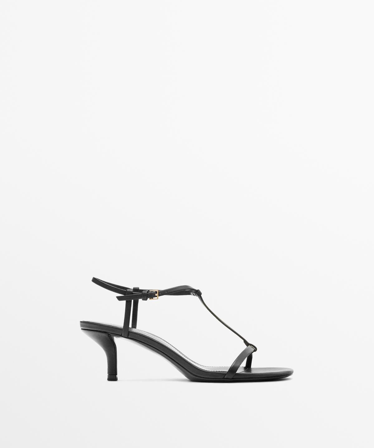 마시모두띠(MASSIMO DUTTI) 스트랩 미드힐 샌들