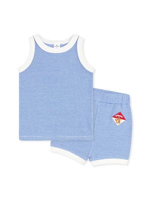 춤추는 곰돌이 라벨 유아실내복