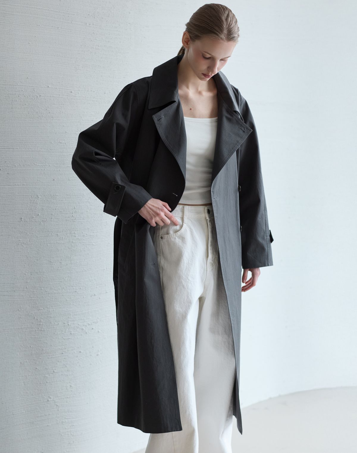 누토프(NUTOFFE) Essential Trench_Dark Gray