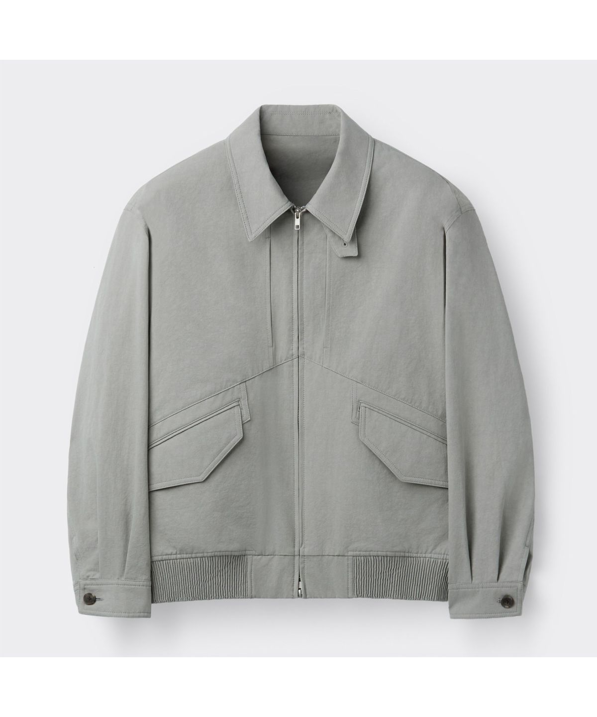 커스텀멜로우(CUSTOMELLOW) Grey Cotton Collar Blouson CWUAM26312GYL