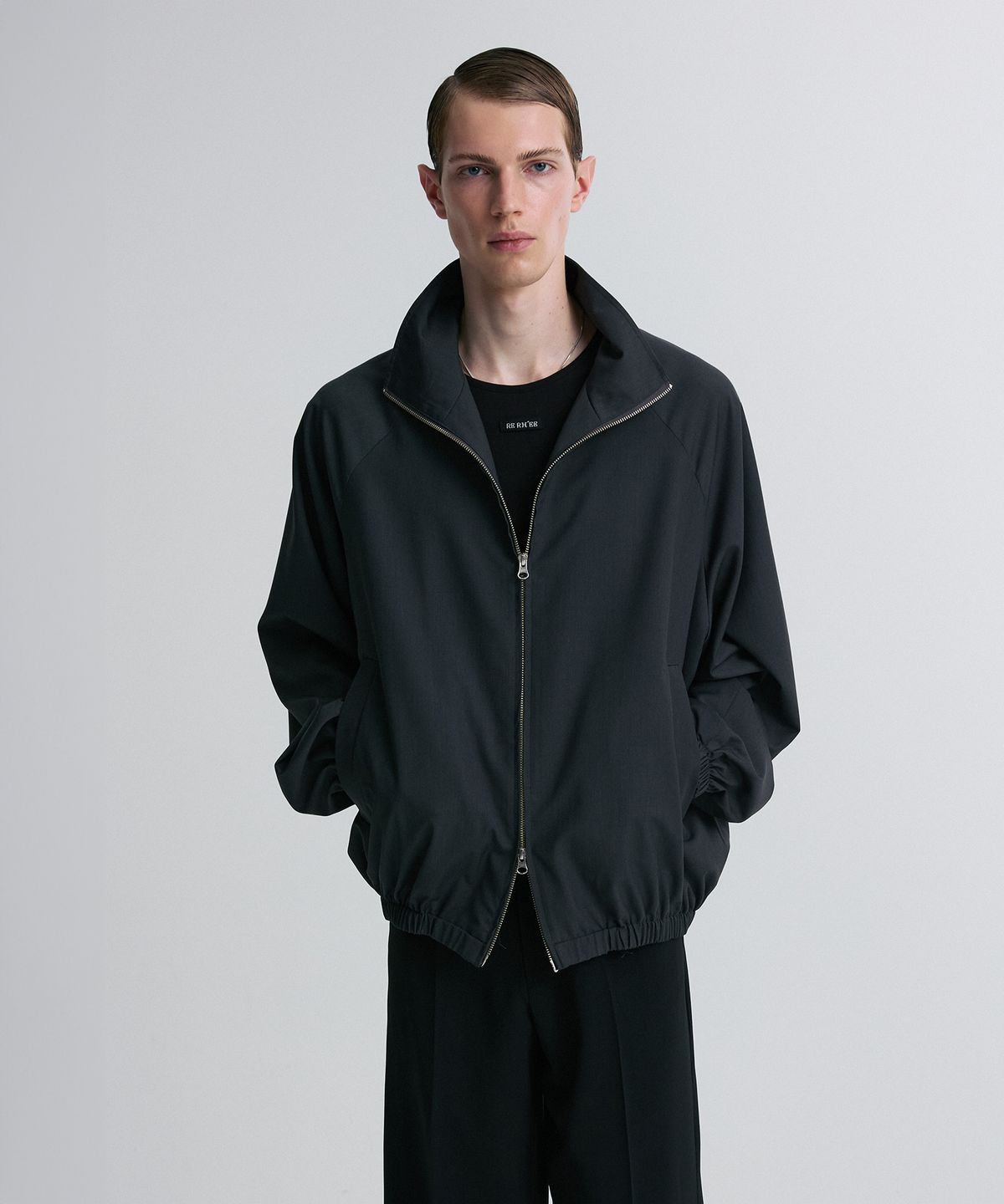 리이 맨(RERHEE MEN) TWO WAY ZIP JACKET CHARCOAL