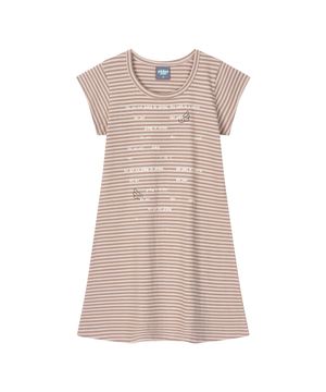 윙 스트라이프 코튼 원피스 [크림]