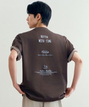 [UNS]에어쿨_그래픽 세미 오버핏 반팔 티셔츠 - 2color