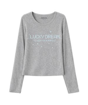 럭키 드림 슬림핏 롱슬리브 (그레이)