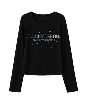럭키 드림 슬림핏 롱슬리브 (블랙)